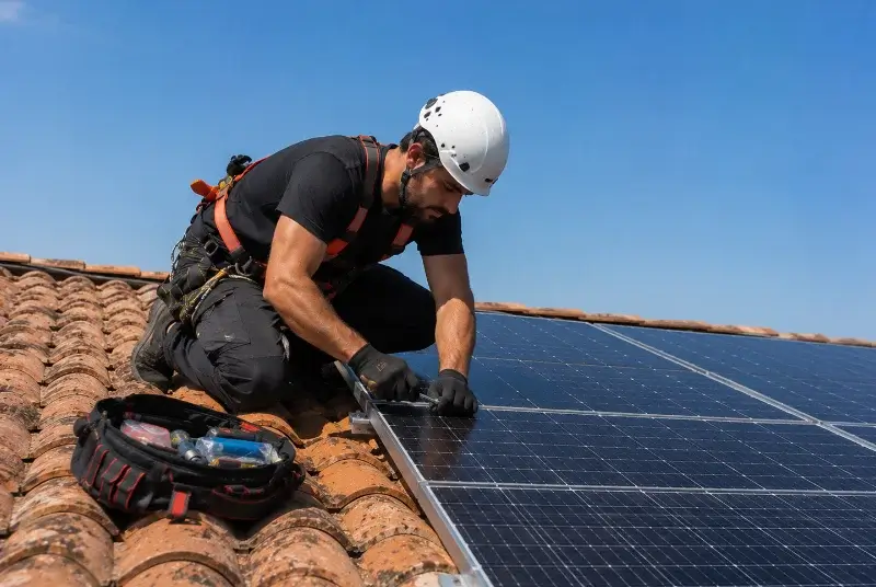 Maintenance et monitoring de panneaux solaires à Haut-de-Bosdarros